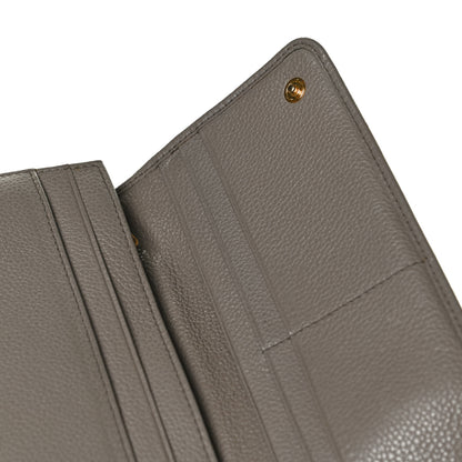 Prada Vitello Daino Metal Continental Flap Wallet Argilla 12 of 14