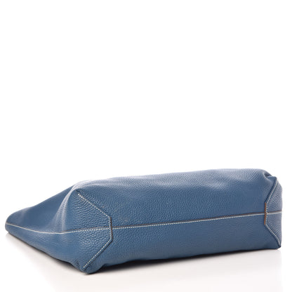 Hermes Taurillon Clemence Double Sens 36 Reversible Tote Menthe Bleu Thalassa 7 of 16