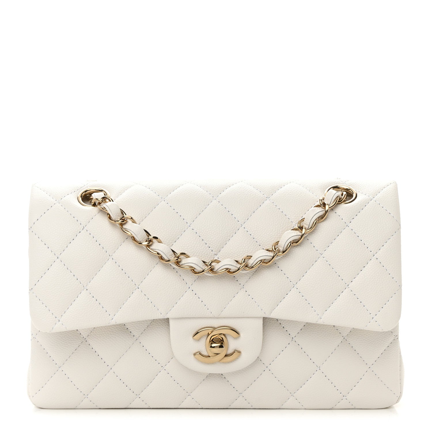 Chanel Caviar Quilted Small Double Flap White 1 of 13