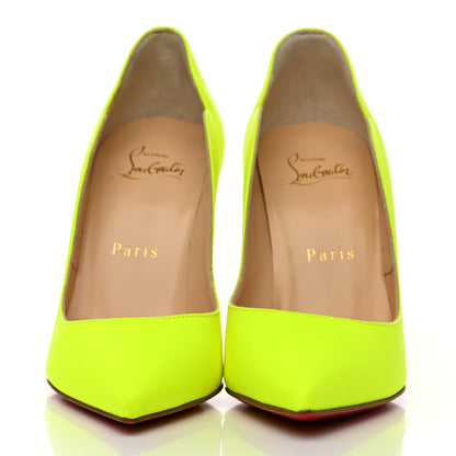 Christian Louboutin Calfskin Hot Chick 100 Pumps 35 Fluo 2 of 7
