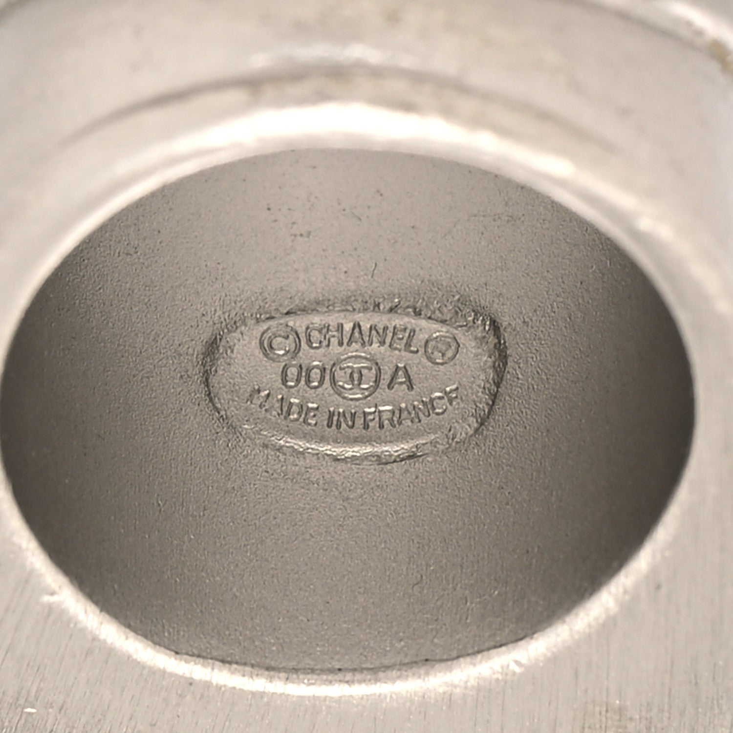 Chanel Crystal Resin Logo Square Ring 54 7 Black 4 of 4