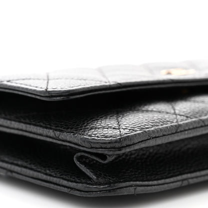Chanel Caviar Quilted Wallet on Chain WOC Black 10 of 12