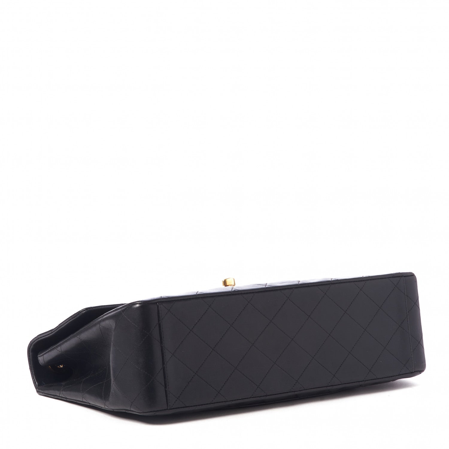 Chanel Lambskin Quilted XL Jumbo Single Flap Black 4 of 10