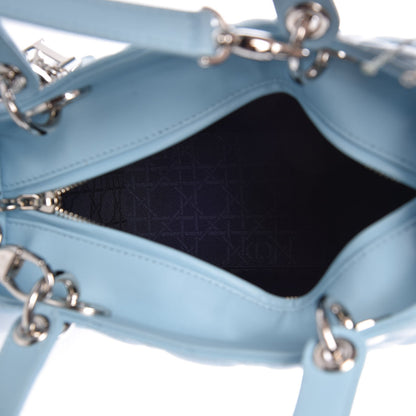 Christian Dior Lambskin Cannage Medium Lady Dior Light Blue 6 of 10