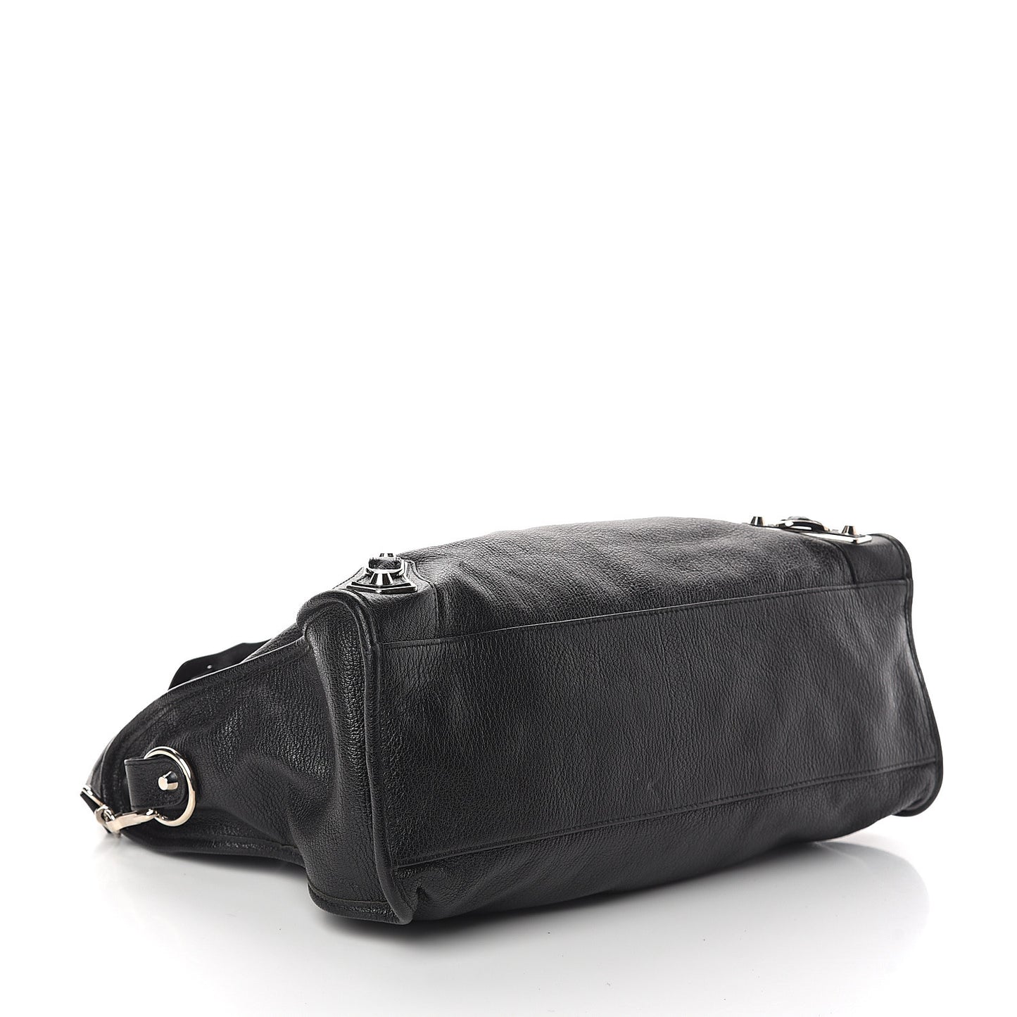 Chevre Silver Metallic Edge Hardware City Black