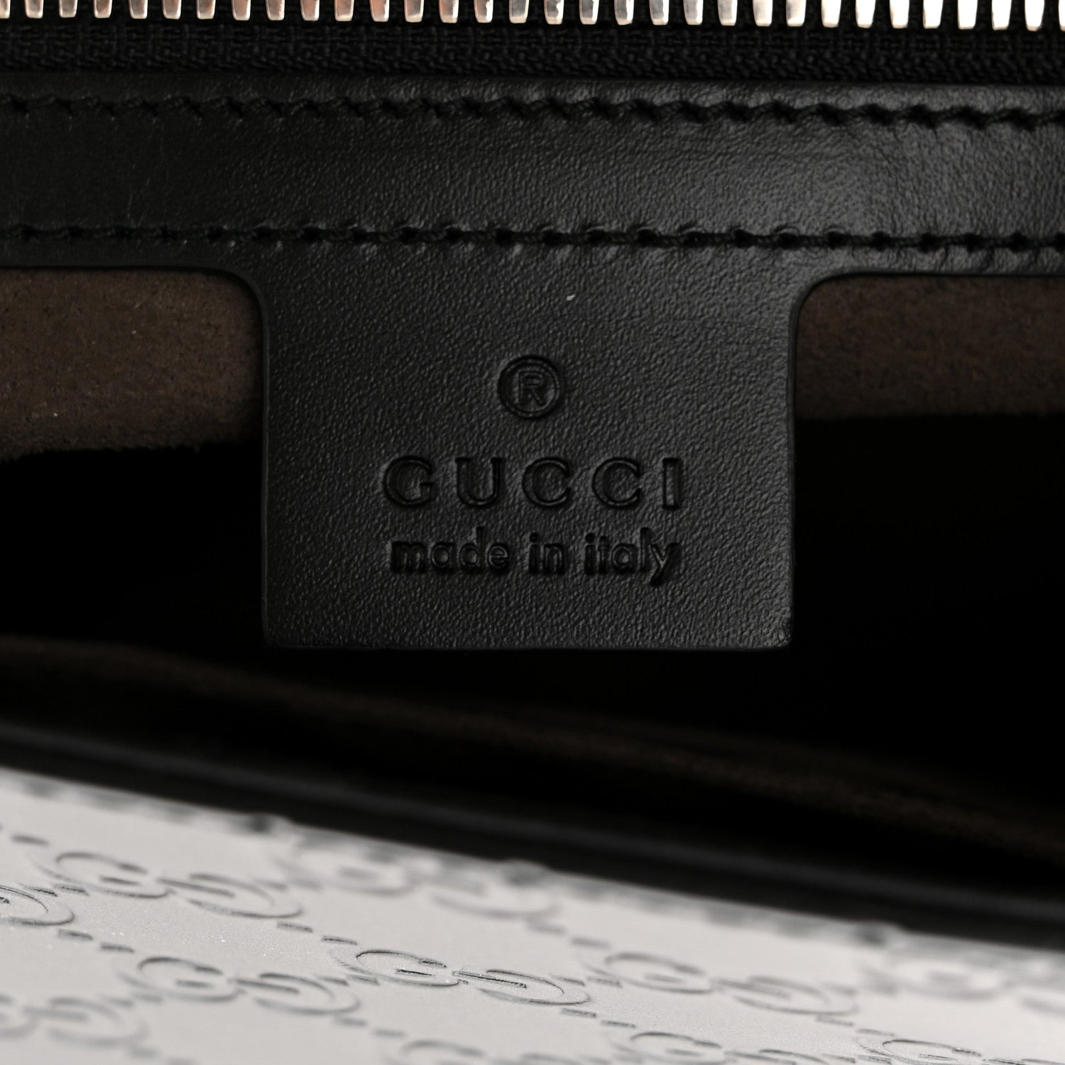 Gucci Guccissima Flap Messenger Bag Black 5 of 9