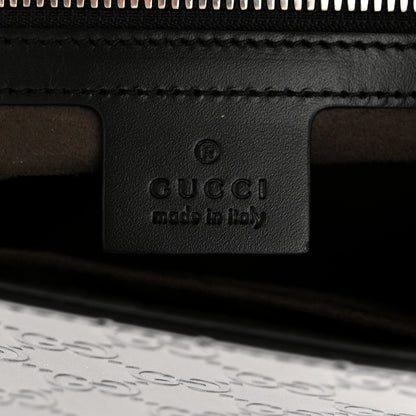 Gucci Guccissima Flap Messenger Bag Black 5 of 9
