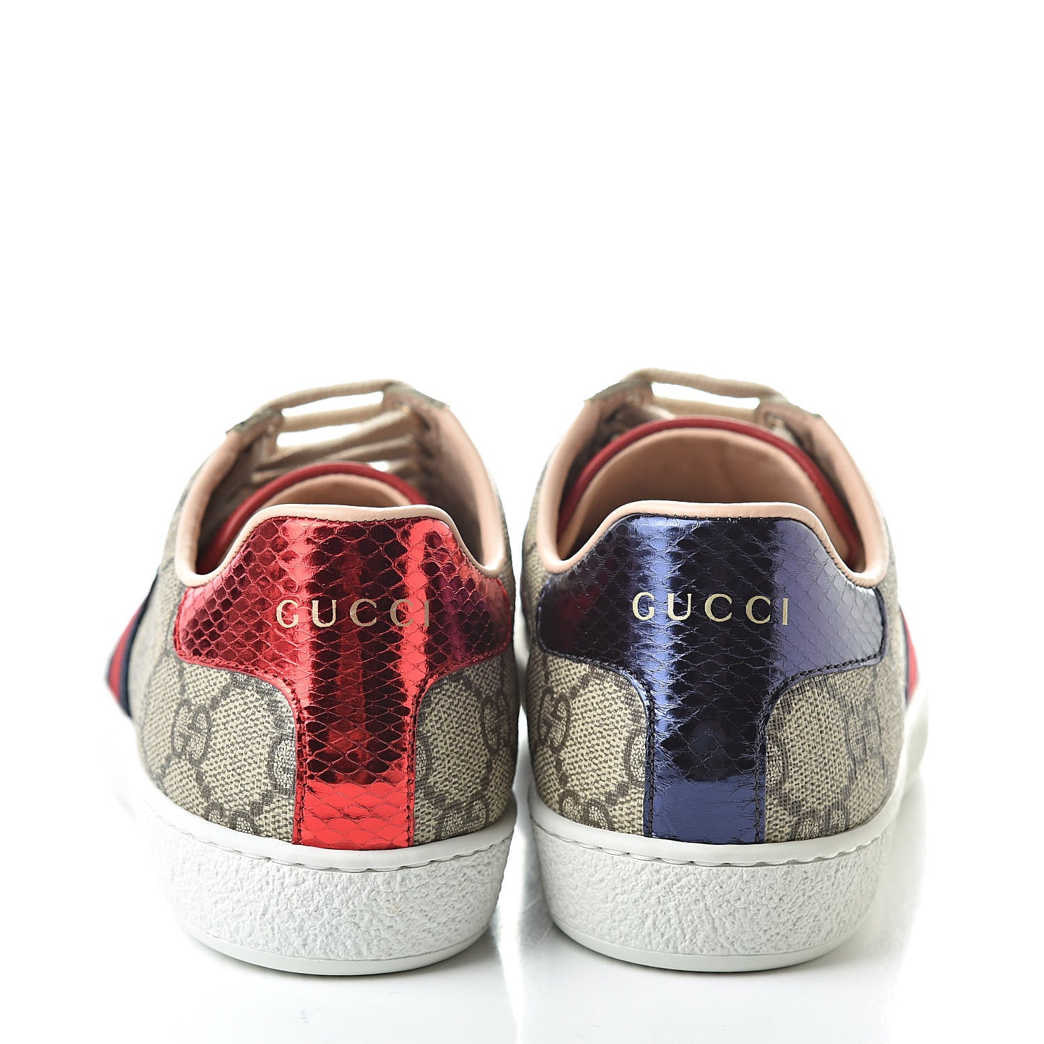 Gucci GG Supreme Monogram Ayers Web Womens Ace Sneakers 34.5 Beige 5 of 10