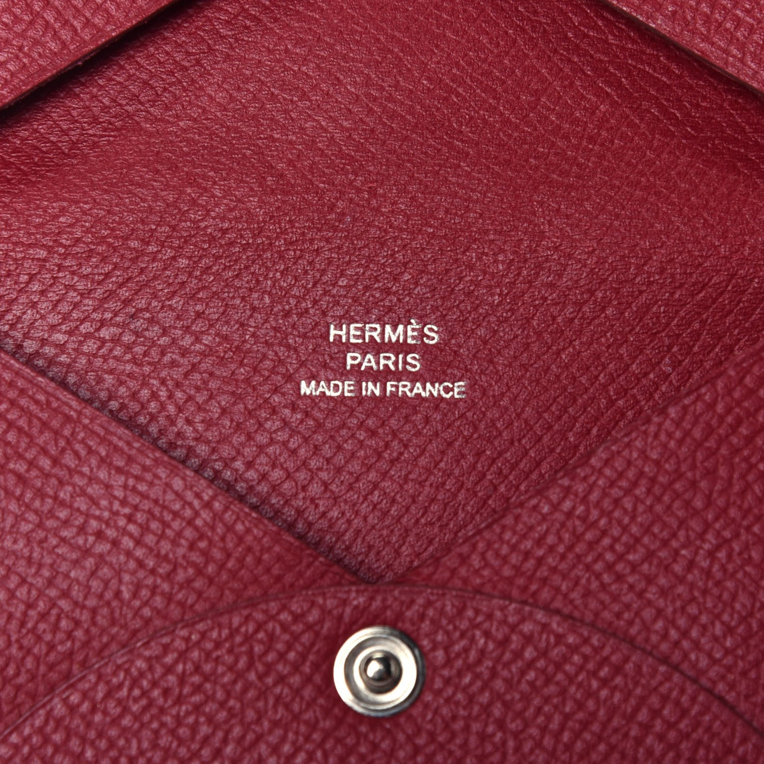 Hermes Epsom Calvi Card Case Rubis 6 of 7
