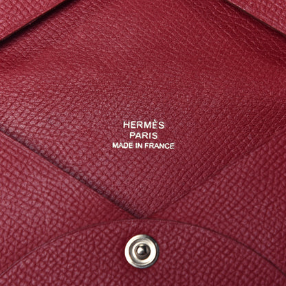 Hermes Epsom Calvi Card Case Rubis 6 of 7
