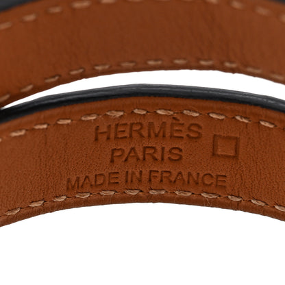 Hermes Shiny Alligator Kelly Double Tour Bracelet T2 Black 4 of 6