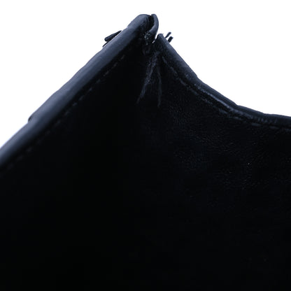 Balenciaga Shiny Calfskin Monochrome Crocodile Embossed Hourglass Top Handle Bag XS Black 14 of 15