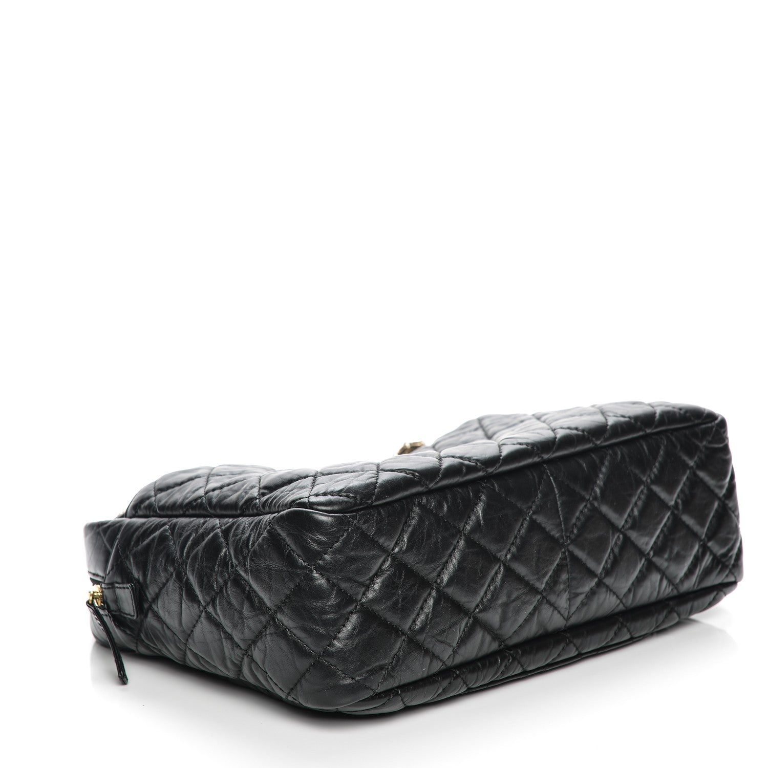 Chanel Aged Calfskin Quilted Large Reissue Camera Case Black 4 of 7