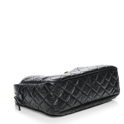 Chanel Aged Calfskin Quilted Large Reissue Camera Case Black 4 of 7