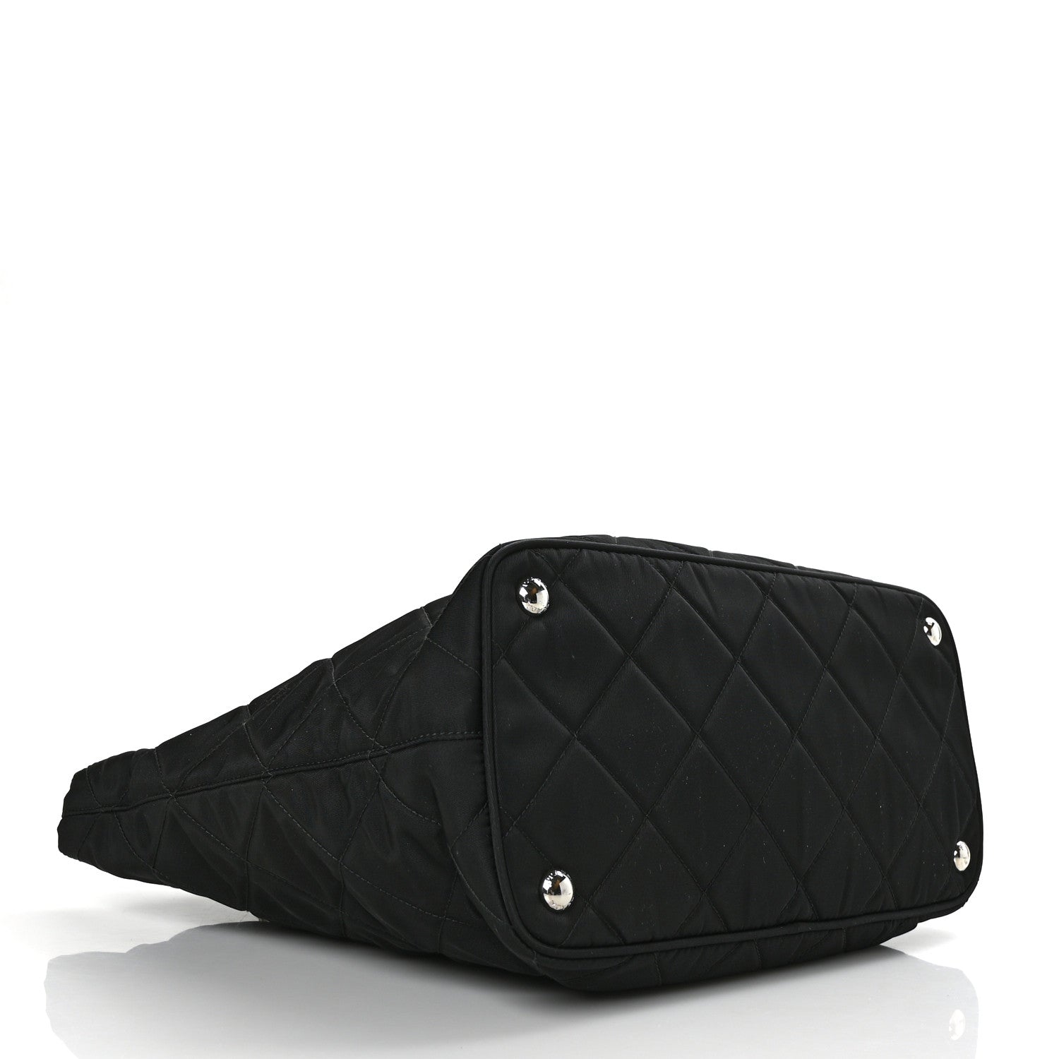 Prada Nylon Tessuto Impuntu Quilted Tote Black 3 of 7