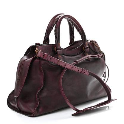 Balenciaga Used Calfskin Rust Hardware Neo Classic City Burgundy 2 of 21