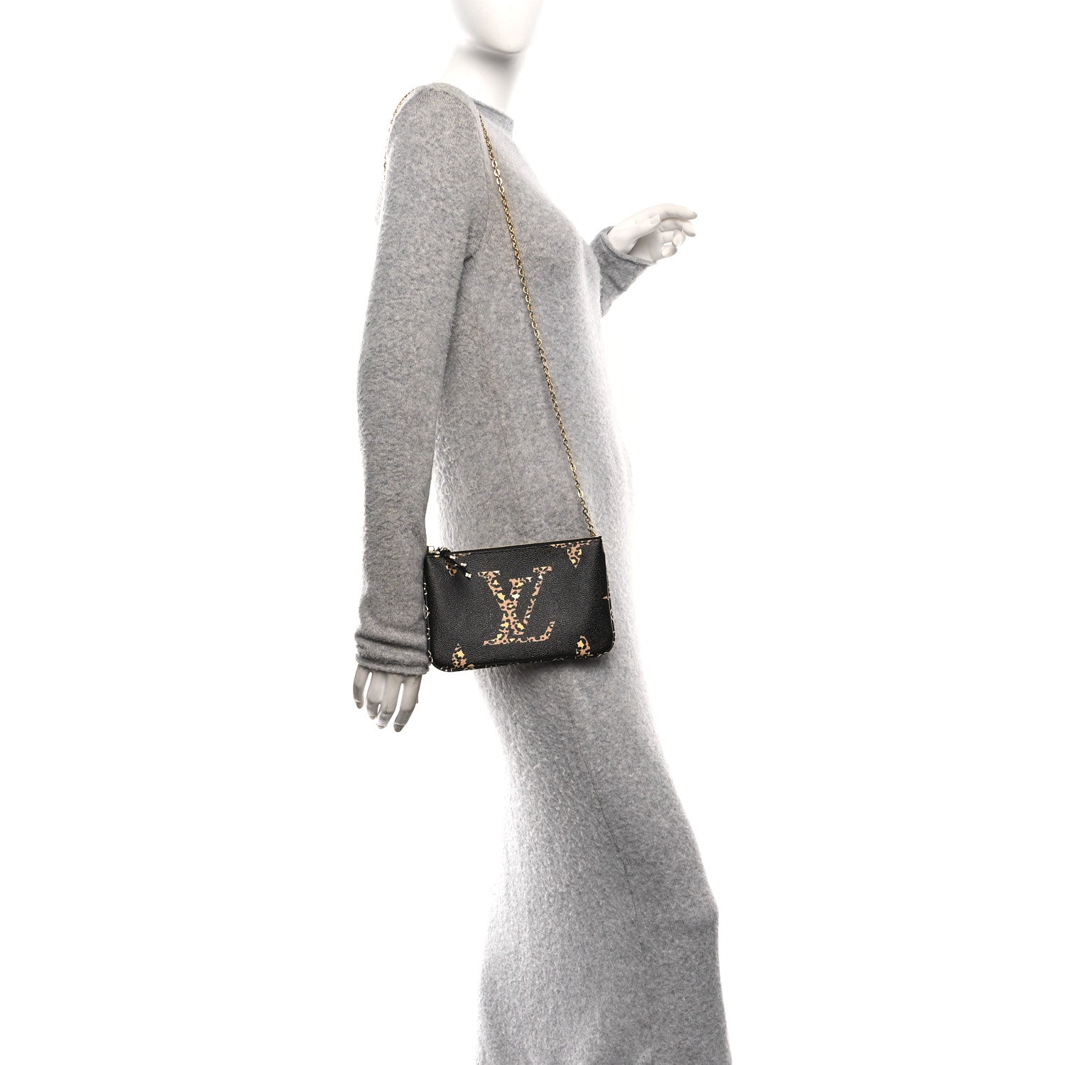 Louis Vuitton Monogram Giant Jungle Pochette Double Zip Black 2 of 13