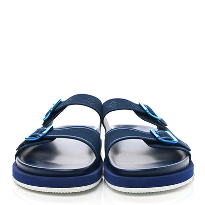 Louis Vuitton Mix Materials Mens LV Script Trainer Mules 12 Blue 2 of 9