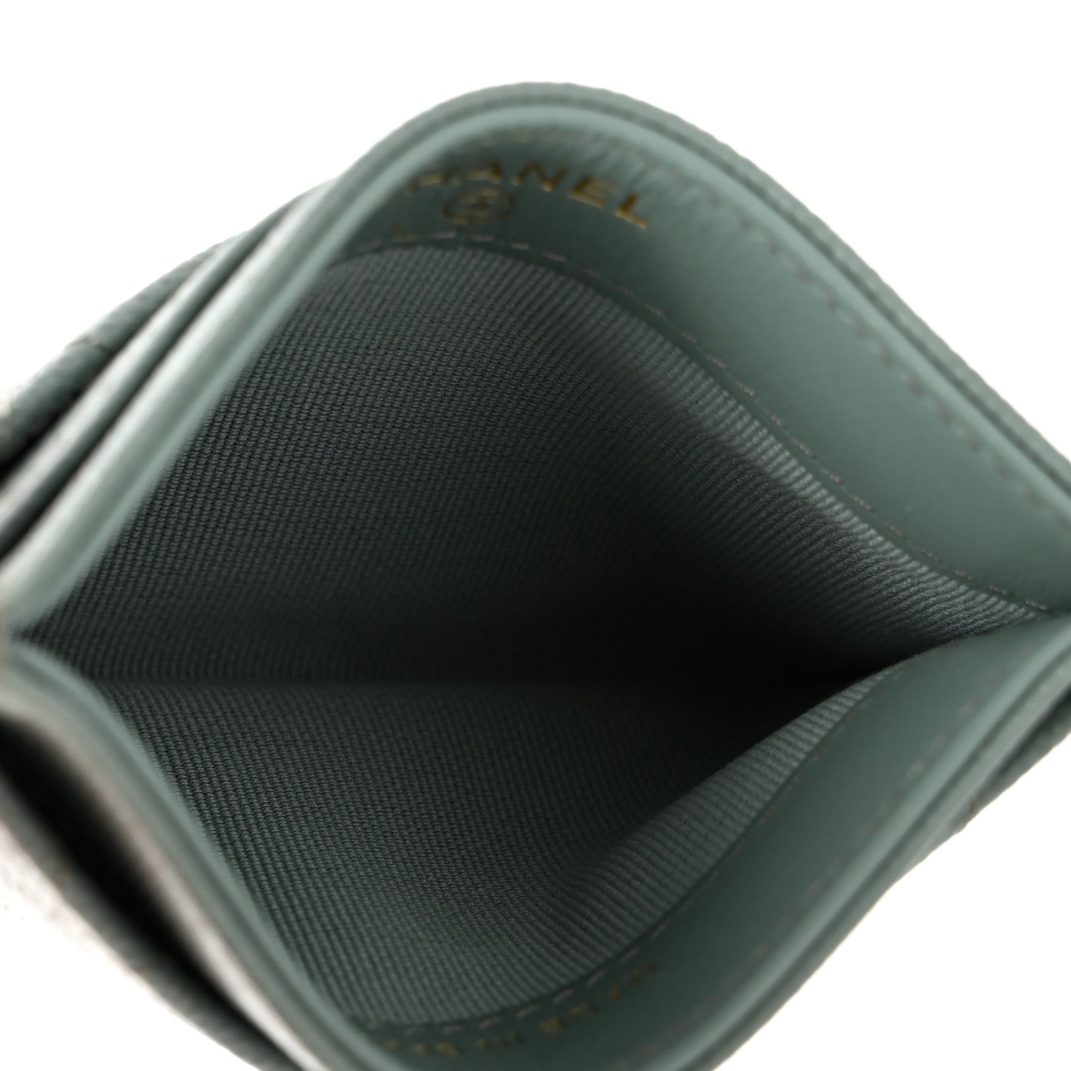 Chanel Caviar Quilted Card Holder Light Blue 5 of 10