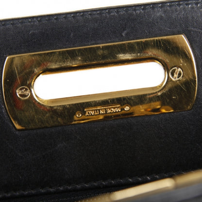 FASHIONPHILE SALVATOREFERRAGAMOLeatherEveningBagBlack 9 of 11