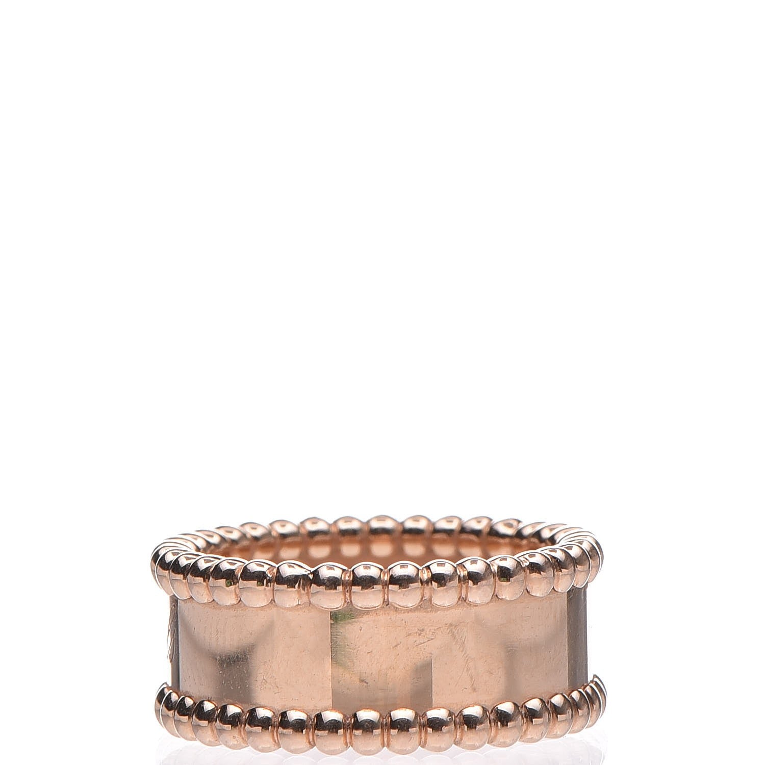 Van Cleef & Arpels 18K Rose Gold Perlee Signature Ring 47 4 5 of 9