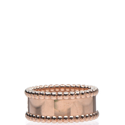 Van Cleef & Arpels 18K Rose Gold Perlee Signature Ring 47 4 5 of 9