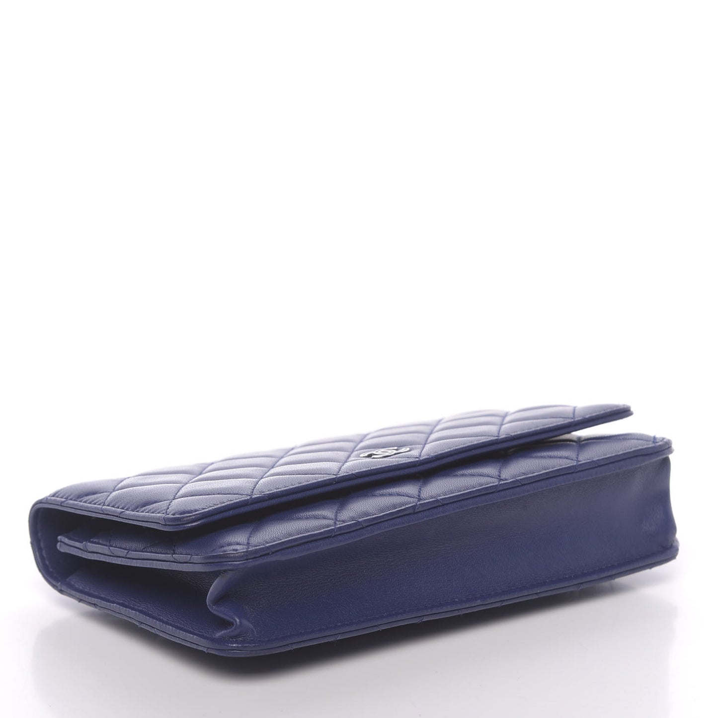Lambskin Quilted Wallet On Chain WOC Purple