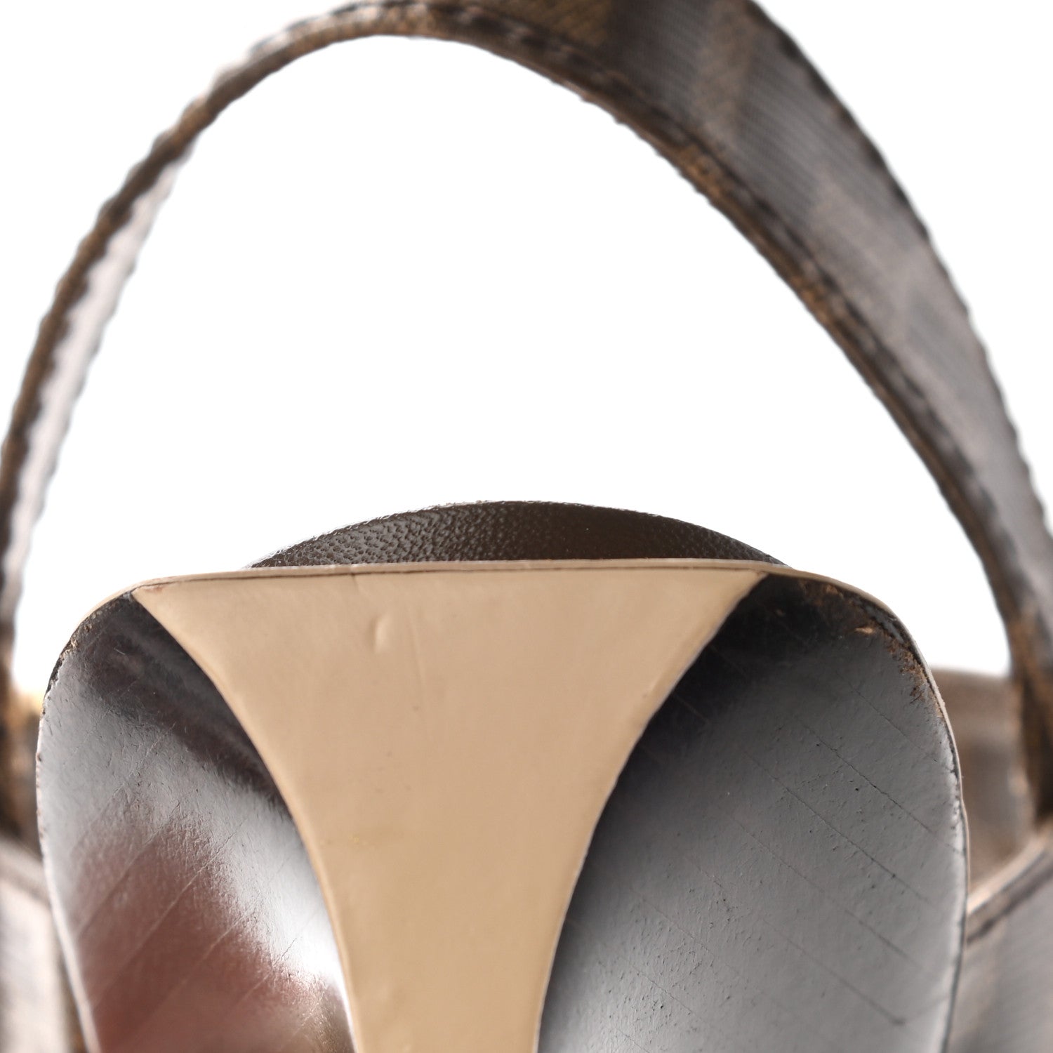 Fendi Glazed Fabric FF Wedge Sandals 36.5 Tobacco Moro 14 of 19
