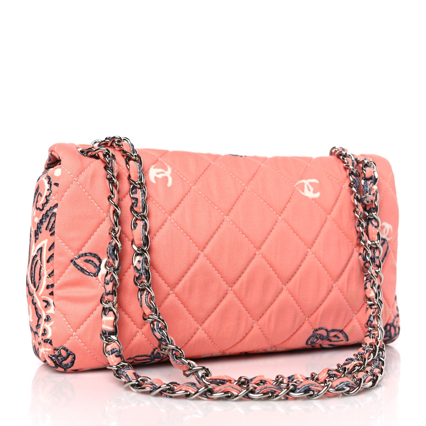 Cotton Quilted Small Bandana Single Flap Pink