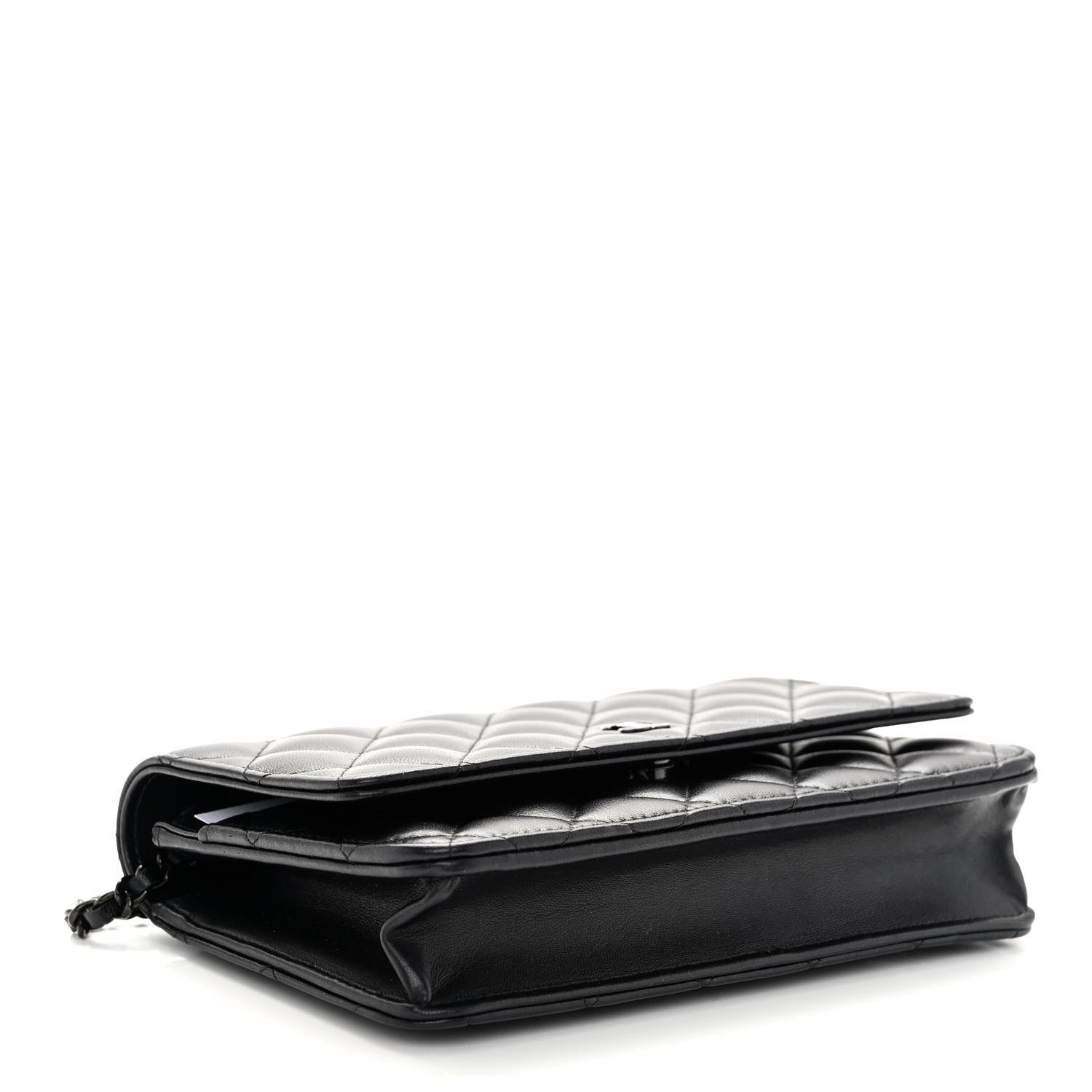 Chanel Lambskin Quilted Wallet On Chain WOC So Black 4 of 10