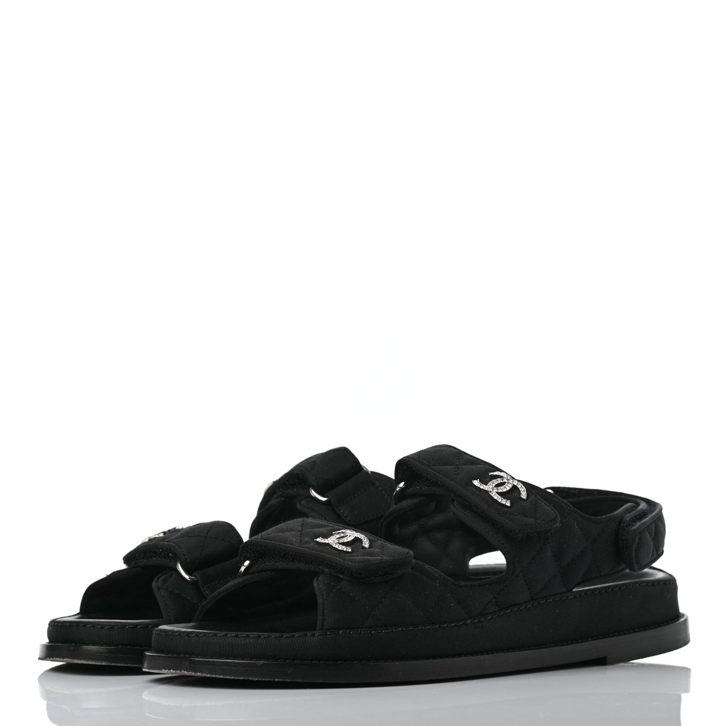 Fabric Velcro Dad Sandals 40 Black
