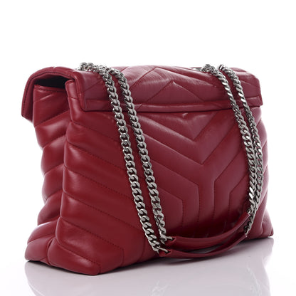 Saint Laurent Calfskin Y Quilted Monogram Medium Loulou Chain Satchel Palissandre 2 of 9