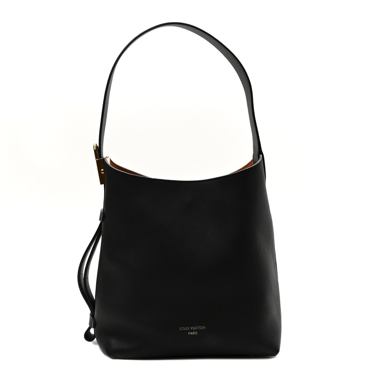 Grained Calfskin Low Key Hobo PM Black