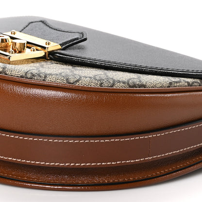 Gucci GG Supreme Monogram Calfskin Small Padlock Messenger Shoulder Bag Beige Black Cuir 10 of 11