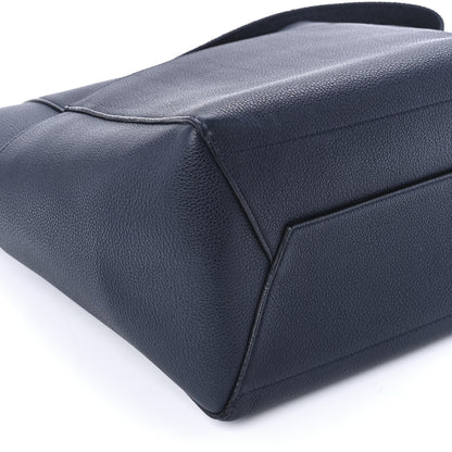Celine Soft Grained Calfskin Sangle Bucket Bag Navy Blue 8 of 10