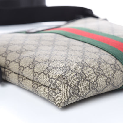 Gucci GG Supreme Monogram Web Messenger Bag Black 8 of 9