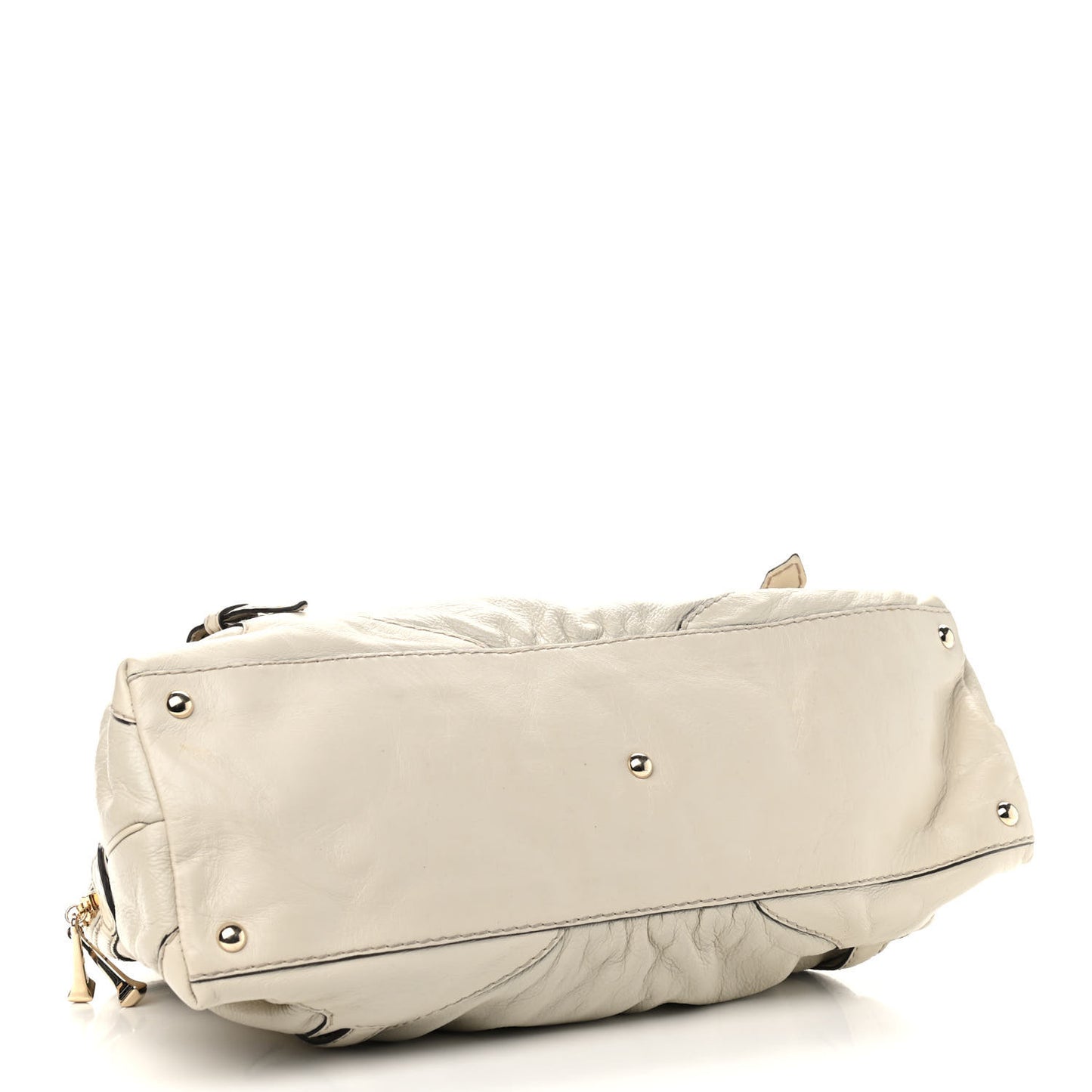 Calfskin Medium Horsebit Nail Boston Off White