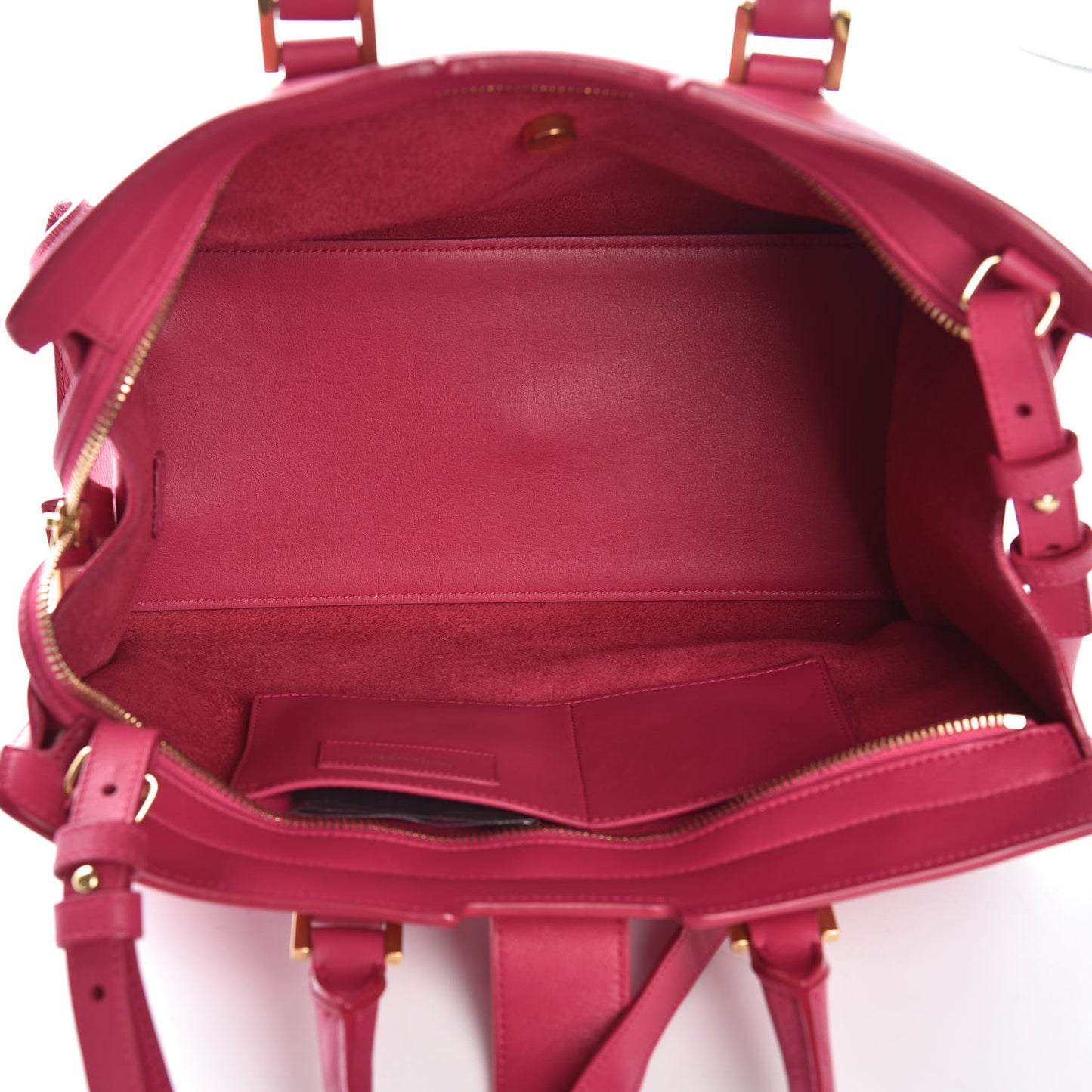 Calfskin Small Classic Y Cabas Fuchsia
