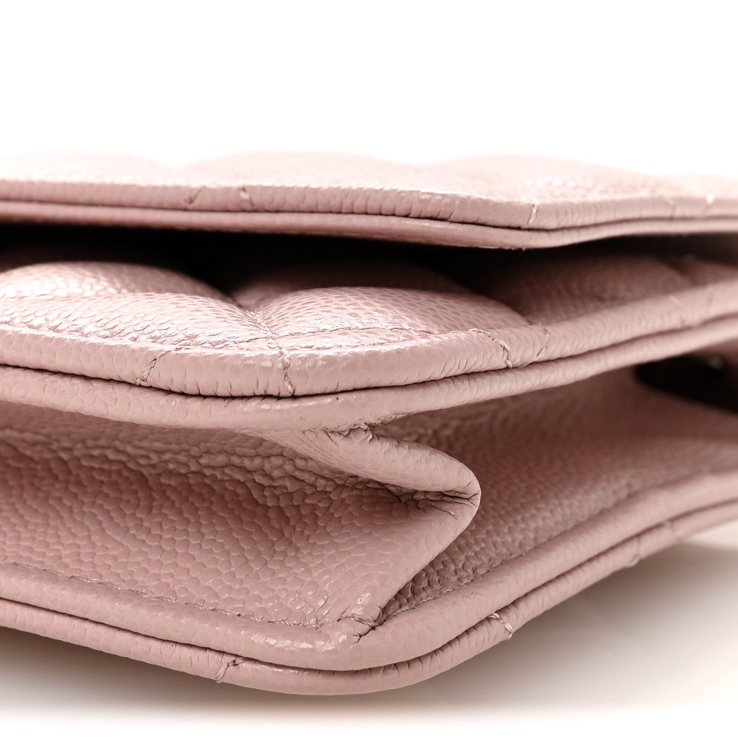 Chanel Caviar Quilted Wallet on Chain WOC Light Pink 11 of 12