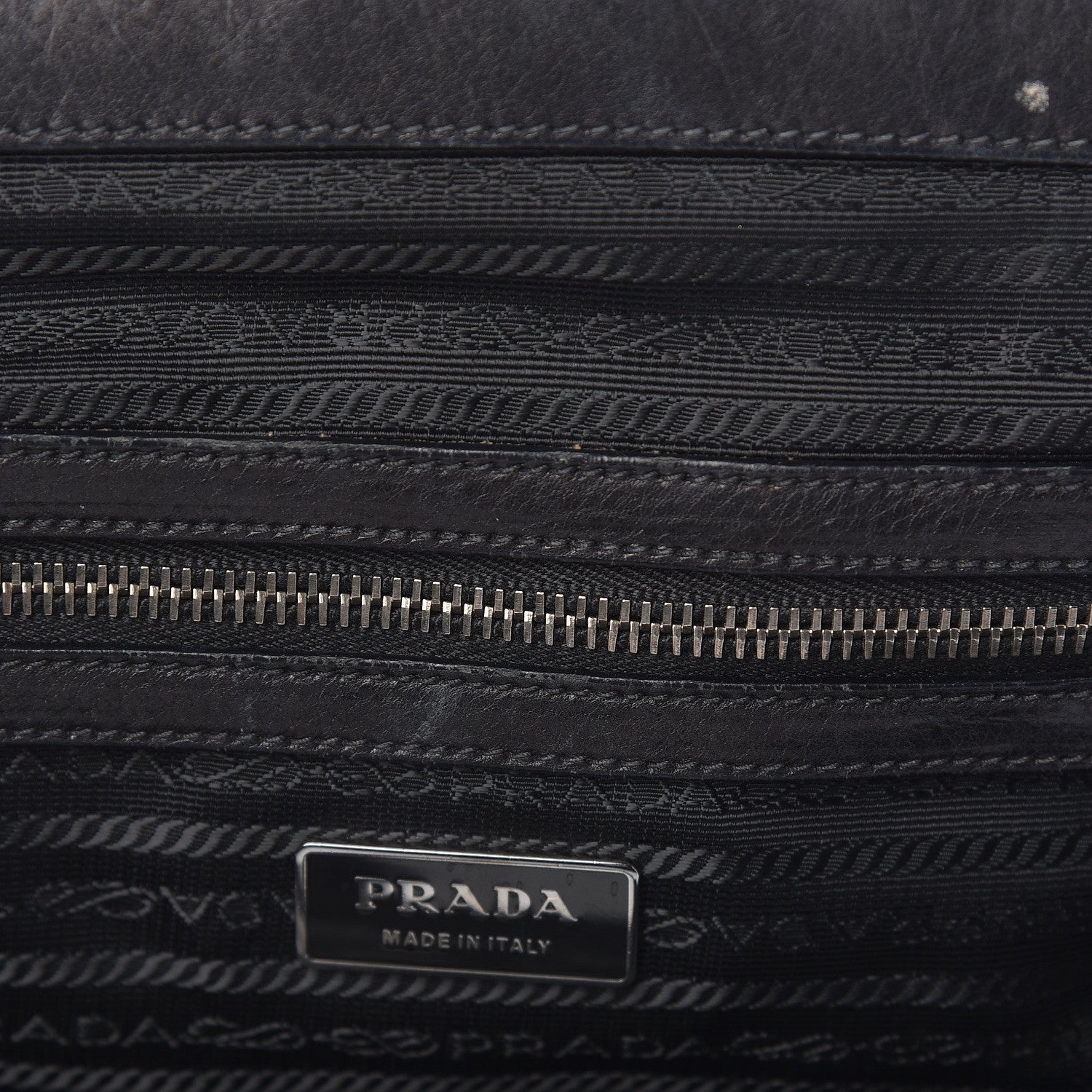Prada Tessuto Nylon Nappa Braided Gaufre Frame Black 8 of 14