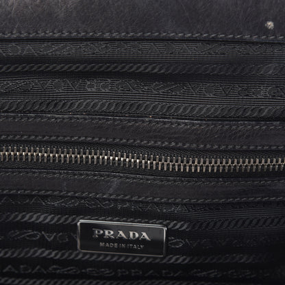 Prada Tessuto Nylon Nappa Braided Gaufre Frame Black 8 of 14