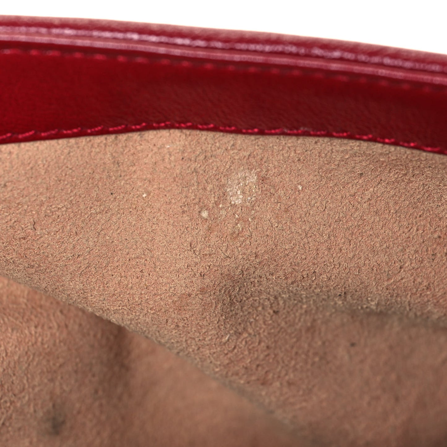 Vintage Effect Calfskin Matelasse Diagonal Small Torchon GG Marmont Shoulder Bag Black Romantic Cherry