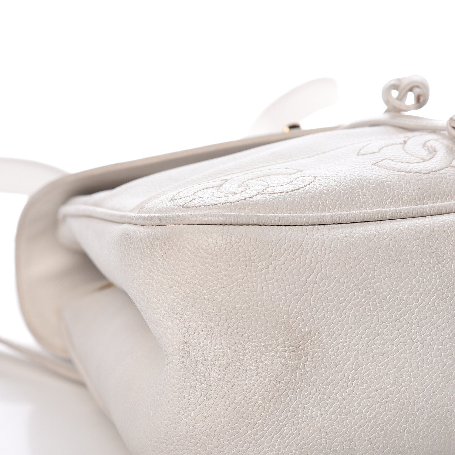 Chanel Caviar CC Backpack White 9 of 24