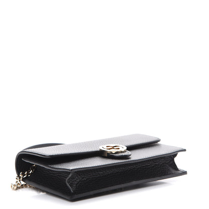 Gucci Dollar Calfskin Interlocking G Chain Wallet Black 3 of 9