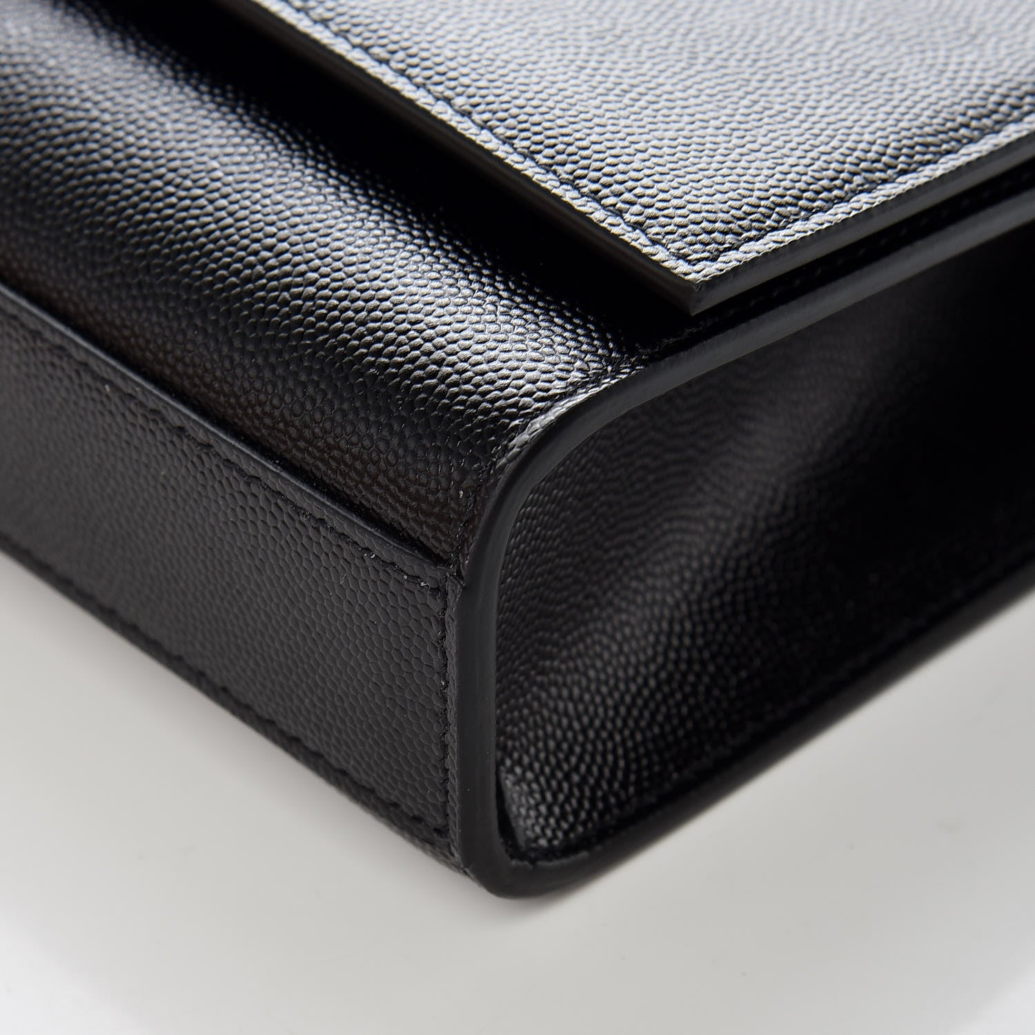 Saint Laurent Grain De Poudre Medium Classic Monogram Kate Satchel Black 6 of 9