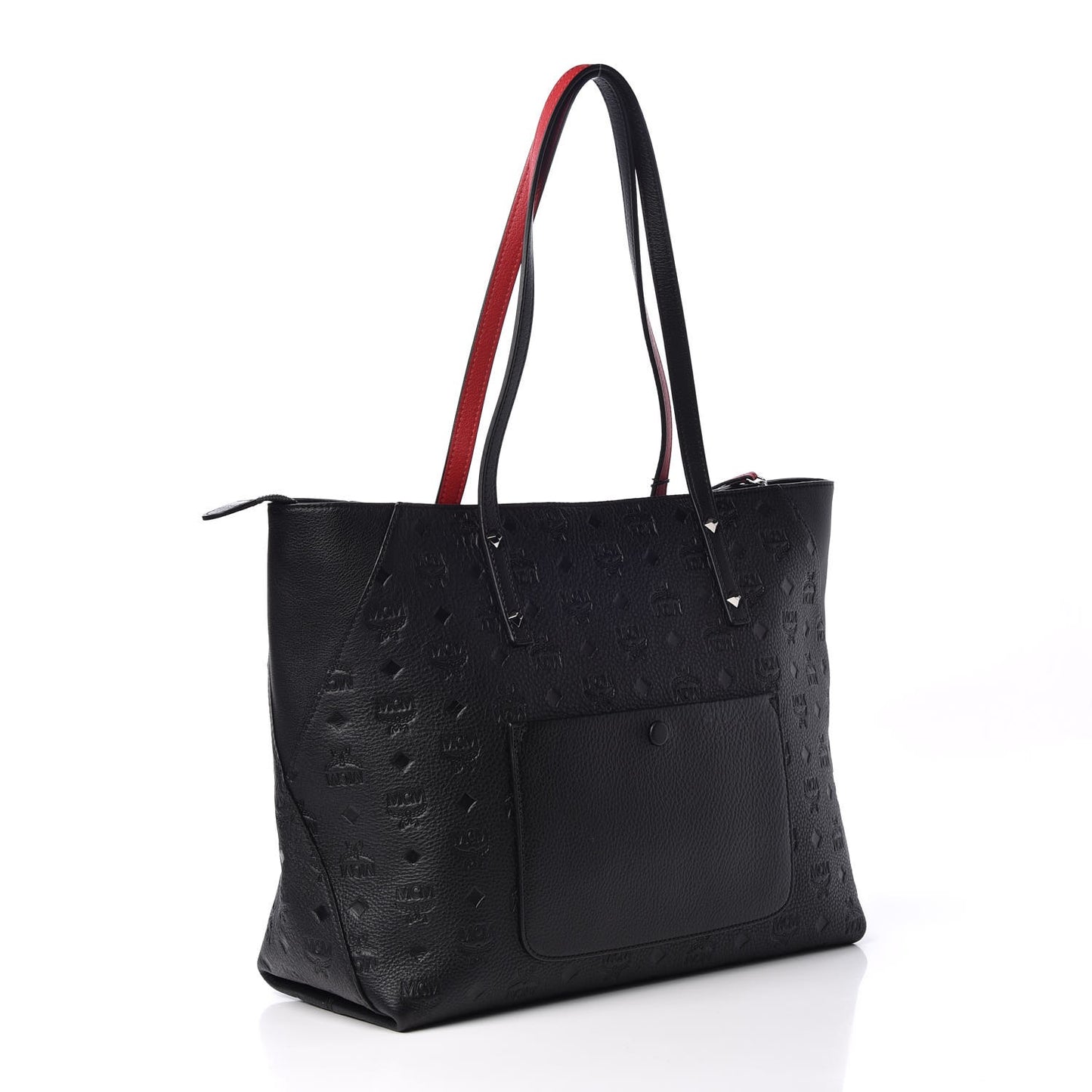 Calfskin Ottomar Monogram Medium Klara Shopper Tote Black