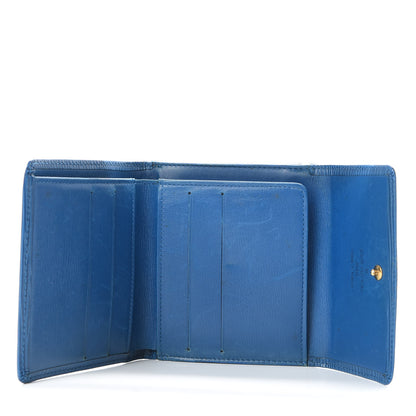 Louis Vuitton Epi Elise Wallet Cyan 6 of 8