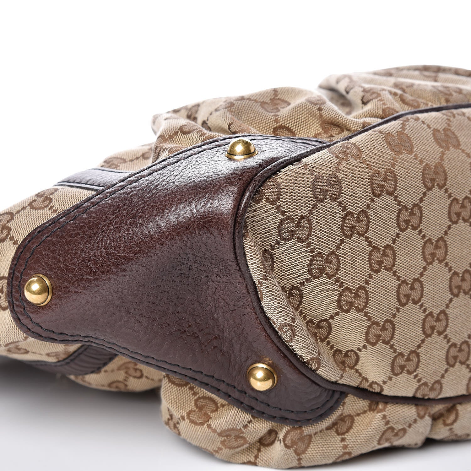 Gucci Monogram Medium Jockey Tote Dark Brown 5 of 10