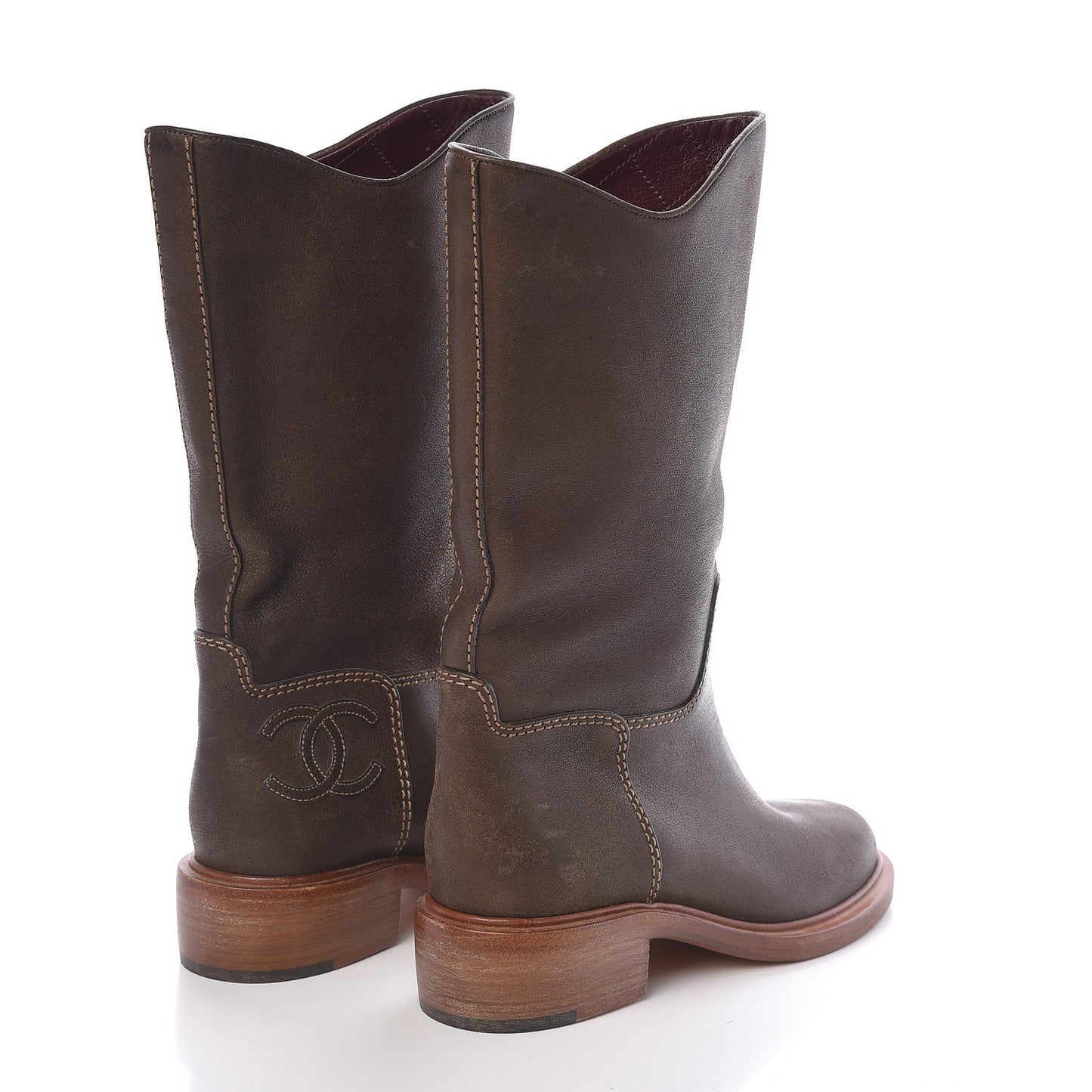 Calfskin Paris Dallas Boots 37 Dark Gold