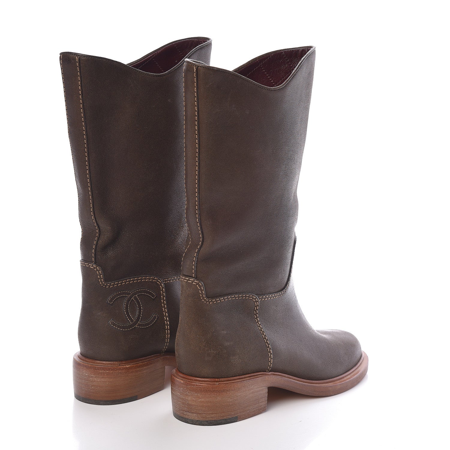 Chanel Calfskin Paris Dallas Boots 37 Dark Gold 4 of 6